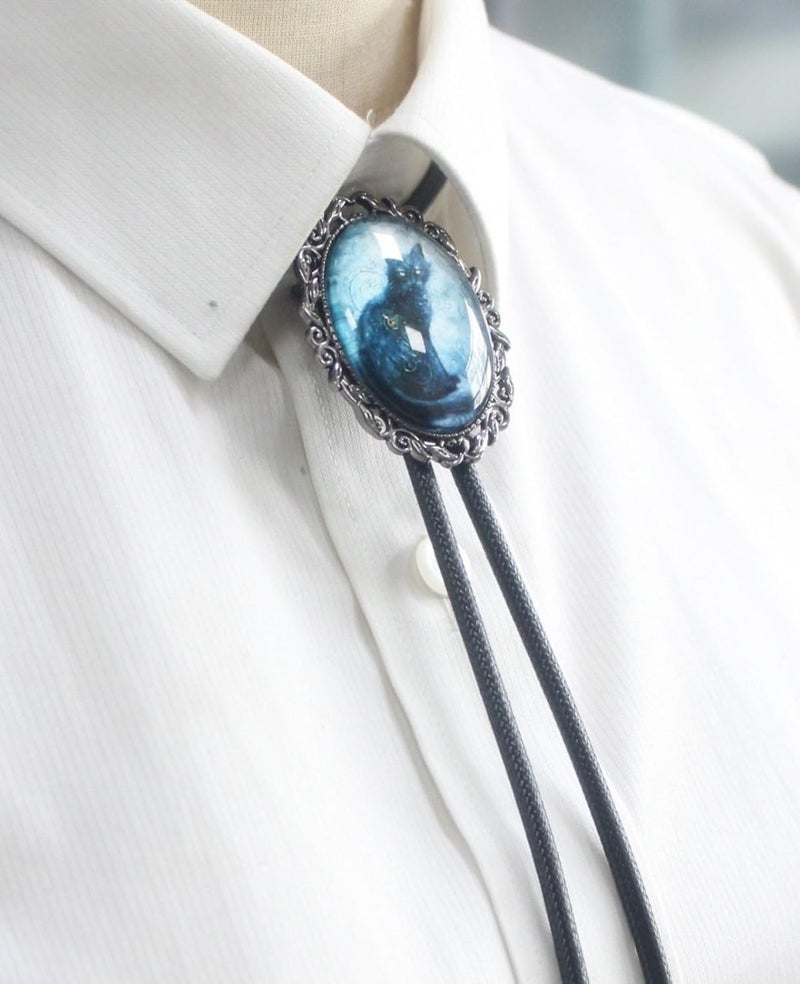 PEARLY JUN Bolo Tie for Women Men Flower Rose Western Cowboy Brown Leather Country Style String Vest Gifts - Image 2